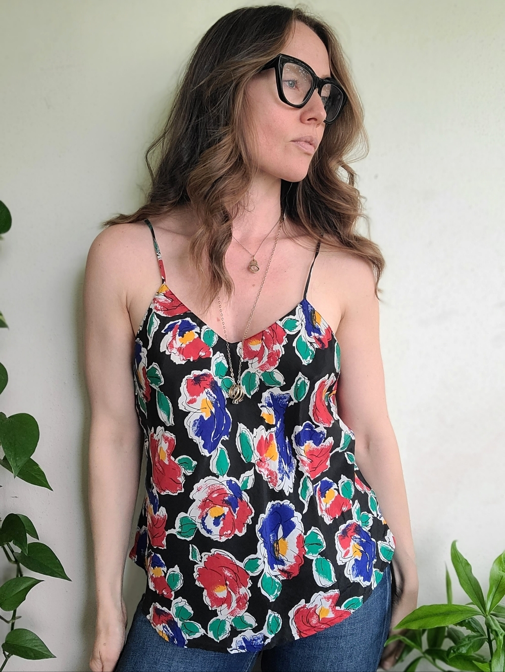 The Florence Vintage 90s Silk Tank Top M